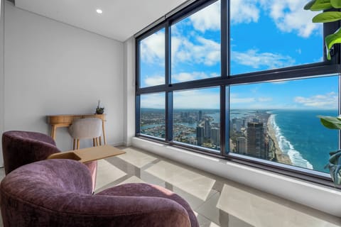 Relax by the windows and enjoy sweeping Gold Coast ocean views from the light-filled living area.
