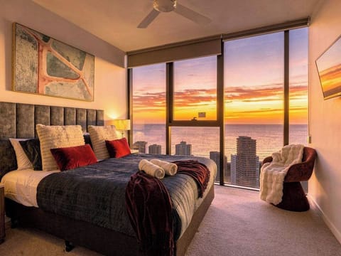 Bedroom with Sunset Ocean Views — Star Residences Tower 1 Broadbeach