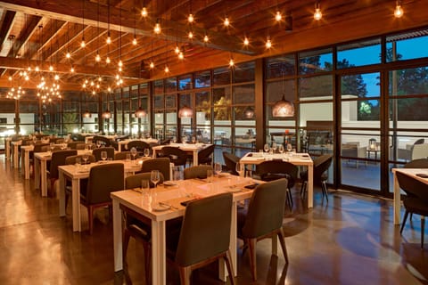 Breakfast, lunch, dinner served; international cuisine 