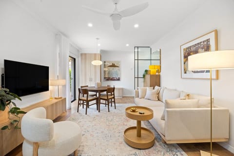 Stretch out on the generous sofa for a movie, claim the armchair with a good book or simply enjoy a slow night in together in the welcoming living area.