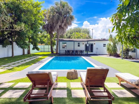 Take a dip and cool off in the private pool.
