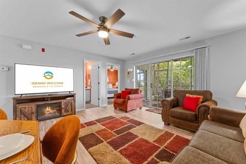 Unwind in the inviting living room & stream your favorites on the smart TV​