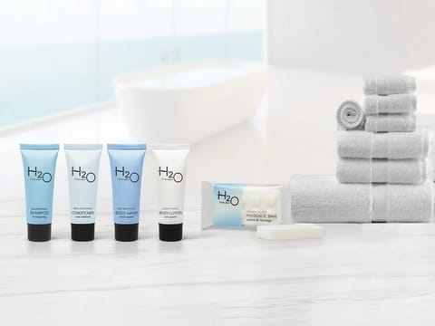 Free toiletries, hair dryer, towels