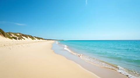 Beach nearby, white sand