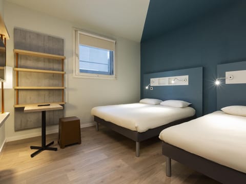 Desk, blackout drapes, soundproofing, free cribs/infant beds