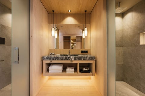 Free toiletries, hair dryer, bathrobes, slippers