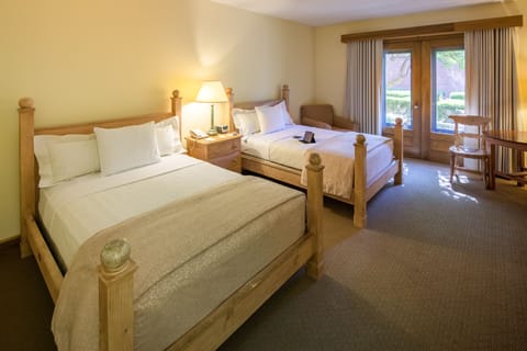 Double Double | Premium bedding, individually furnished, desk, blackout drapes