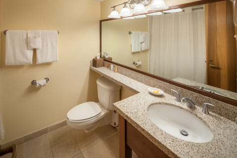 Standard Queen | Bathroom | Shower, free toiletries, hair dryer, towels