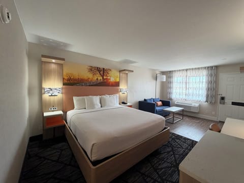 Standard Room, 1 King Bed, Non Smoking | Laptop workspace, blackout drapes, iron/ironing board, WiFi (free)