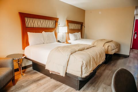 Premium bedding, desk, iron/ironing board, bed sheets