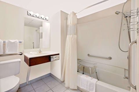 Room, 2 Queen Beds, Accessible, Non Smoking | Bathroom | Combined shower/tub, free toiletries, hair dryer, towels
