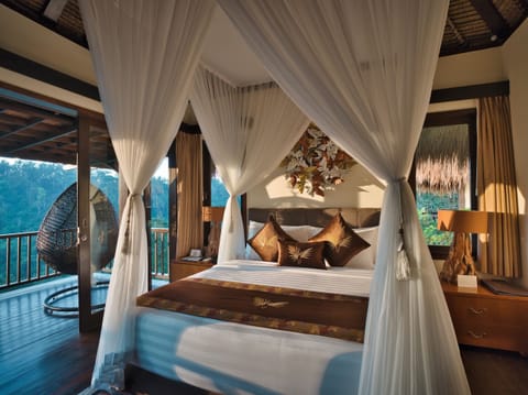 Panoramic Jungle View Villa | Egyptian cotton sheets, premium bedding, minibar, in-room safe