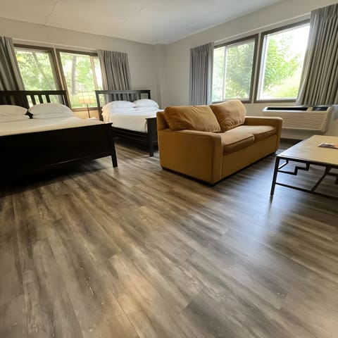 Premium bedding, down comforters, in-room safe, desk