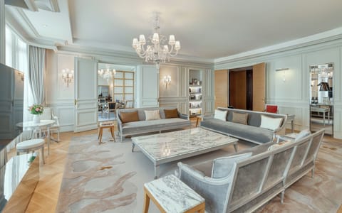 Raffles Presidential Suite | Living area | Plasma TV, pay movies