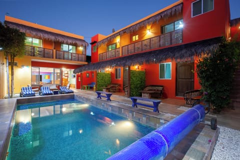 Outdoor pool, a heated pool, open 9:00 AM to 8:00 PM, sun loungers