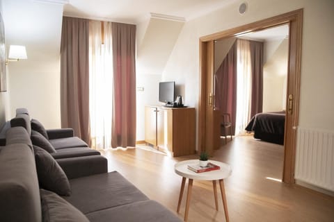 26-inch flat-screen TV with satellite channels, TV