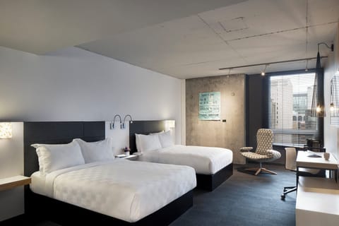 Premium bedding, desk, soundproofing, iron/ironing board