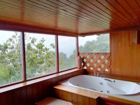 Honeymoon Sky | Bathroom | Shower, rainfall showerhead, free toiletries, hair dryer