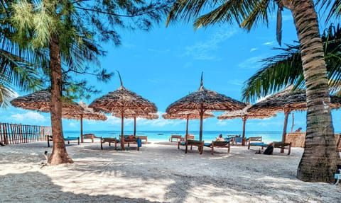 Private beach, sun loungers, beach umbrellas, beach bar