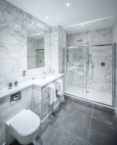 Executive Suite | Bathroom | Free toiletries, hair dryer, towels