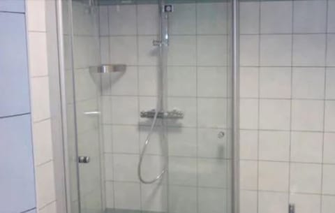 Shower, free toiletries, hair dryer, bidet