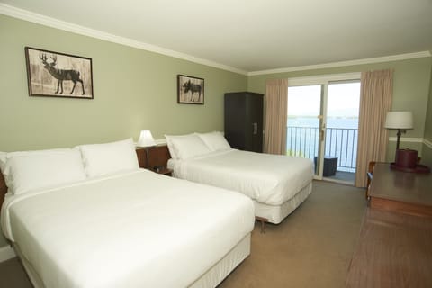 Double Room, 2 Double Beds, Balcony, Lake View | Free WiFi, bed sheets