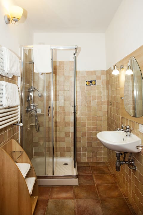 Shower, free toiletries, hair dryer, bidet