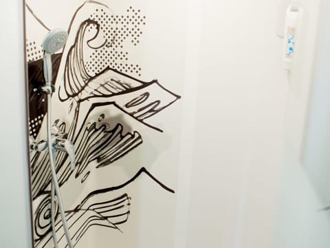 Desk, blackout drapes, soundproofing, iron/ironing board