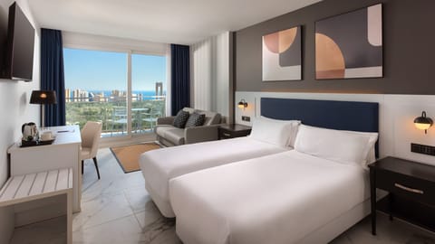 Classic Room, 2 Twin Beds, Balcony, Sea View | Premium bedding, memory foam beds, minibar, in-room safe