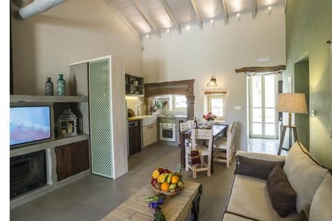 Flat-screen TV, DVD player