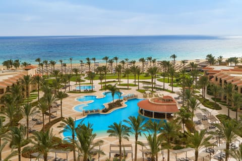 Indoor pool, 2 outdoor pools, pool umbrellas, sun loungers