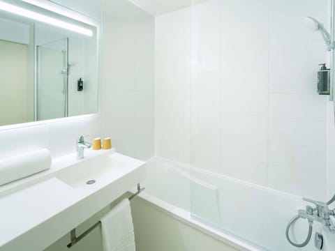 Desk, laptop workspace, blackout drapes, soundproofing