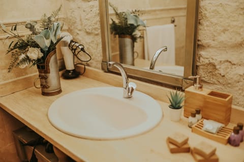 Luxury Studio Suite | Bathroom | Shower, free toiletries, hair dryer, slippers