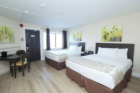 Standard Room, 2 Queen Beds, Ground Floor (Exterior Access Only) | Premium bedding, desk, blackout drapes, free WiFi