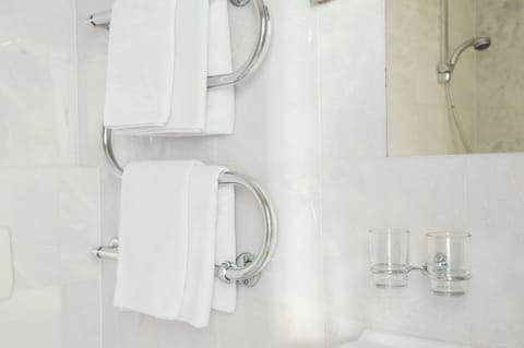 Free toiletries, hair dryer, towels, shampoo