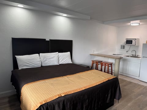 Kind Bed Studio with Kitchenette | 1 King Bed | Desk, free WiFi