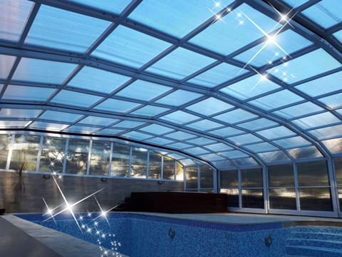 Indoor pool, seasonal outdoor pool