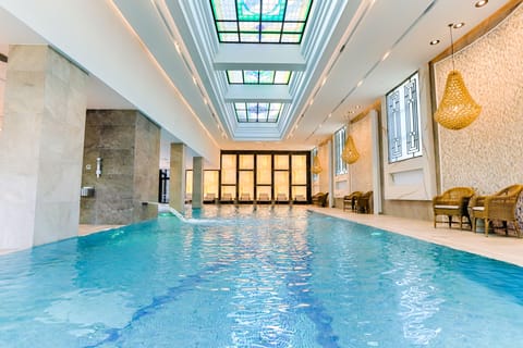 Indoor pool, 2 outdoor pools, open 7:00 AM to 9:00 PM, sun loungers