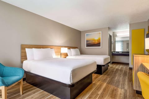 Blackout drapes, iron/ironing board, free WiFi, bed sheets