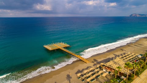 Private beach, beach bar