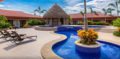 Outdoor pool, open 8 AM to 7 PM, sun loungers