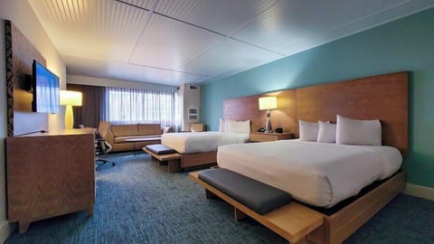 Deluxe Room, 2 Queen Beds (Double Queen Deluxe) | Hypo-allergenic bedding, pillowtop beds, in-room safe, laptop workspace