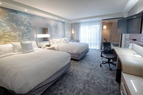 Room, 2 Queen Beds | Premium bedding, desk, laptop workspace, blackout drapes