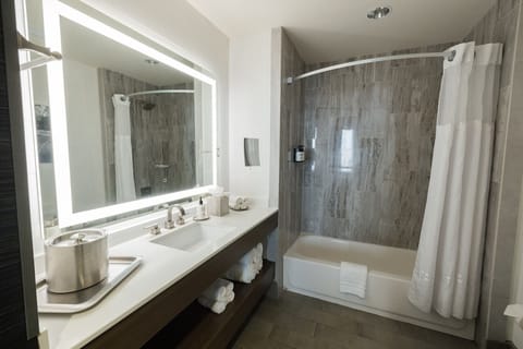 Rainfall showerhead, free toiletries, hair dryer, bathrobes