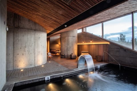 Indoor pool, outdoor pool, sun loungers