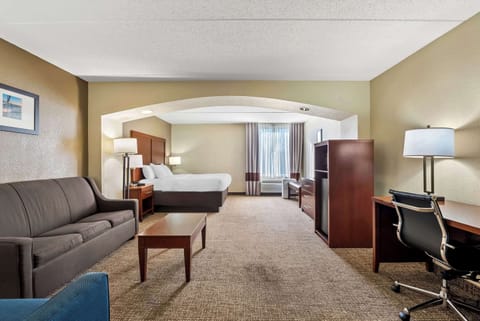 Suite, 1 King Bed with Sofa bed, Accessible, Non Smoking | Desk, blackout drapes, iron/ironing board, free cribs/infant beds