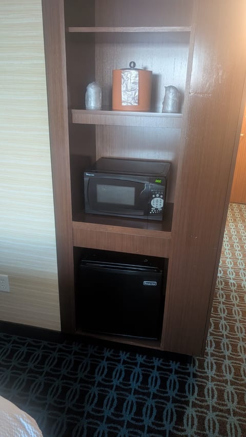 Room, 1 King Bed (Mobility Accessible, Roll-in Shower) | Desk, laptop workspace, blackout drapes, iron/ironing board