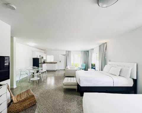 Deluxe Studio, 2 Queen Beds | In-room safe, individually decorated, individually furnished
