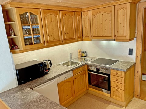 Apartment, 2 Bedrooms, Kitchen, Mountain View | Private kitchen | Highchair