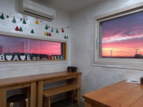 Shared fridge, microwave